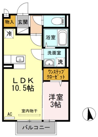 オリーヴァ東合川の物件間取画像